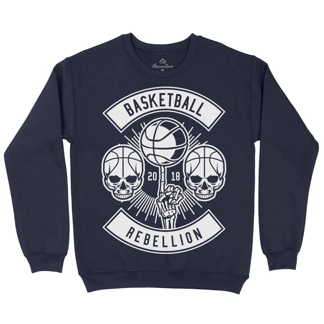 Basketball Rebellion Mens Crew Neck Sweatshirt Sport B492