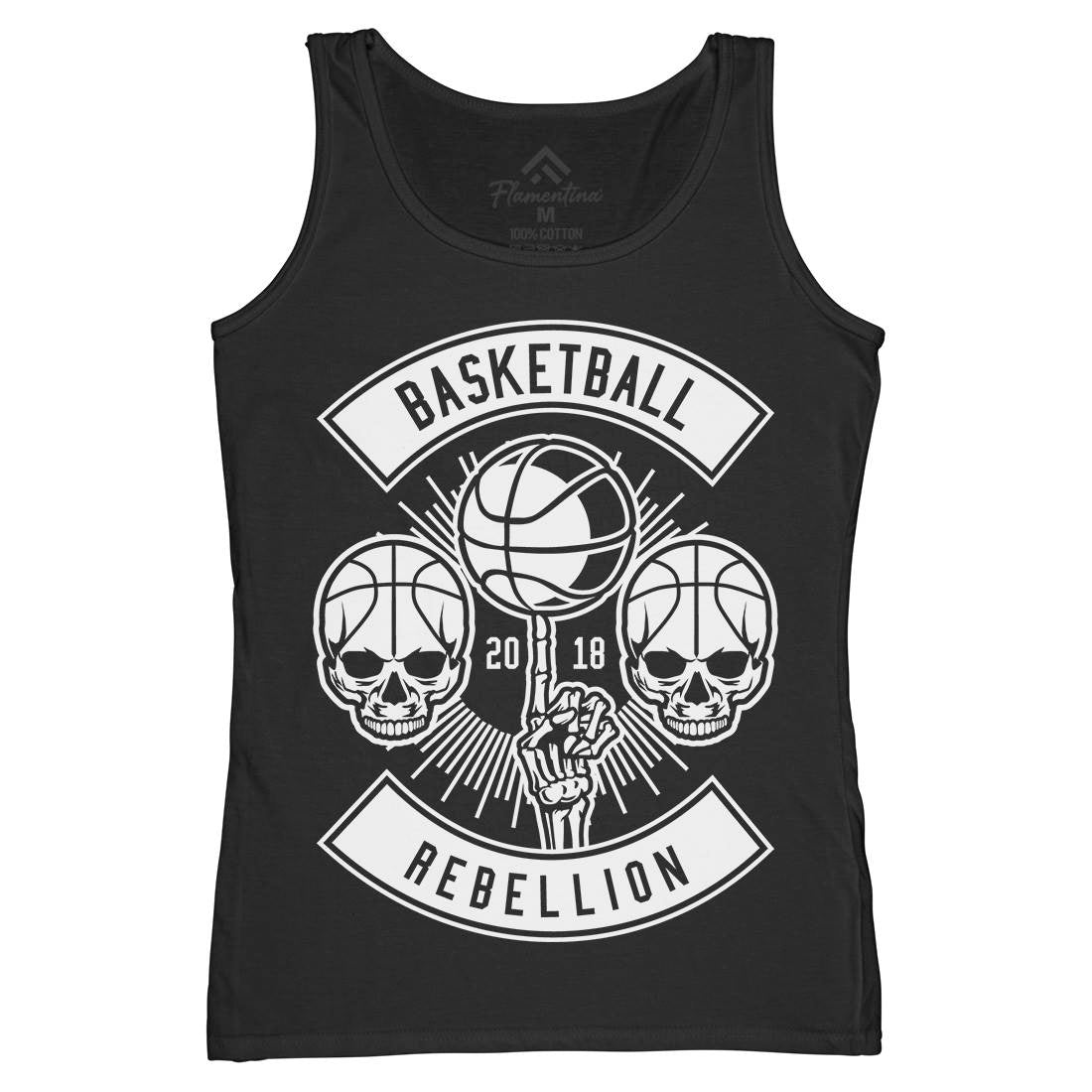 Basketball Rebellion Womens Organic Tank Top Vest Sport B492