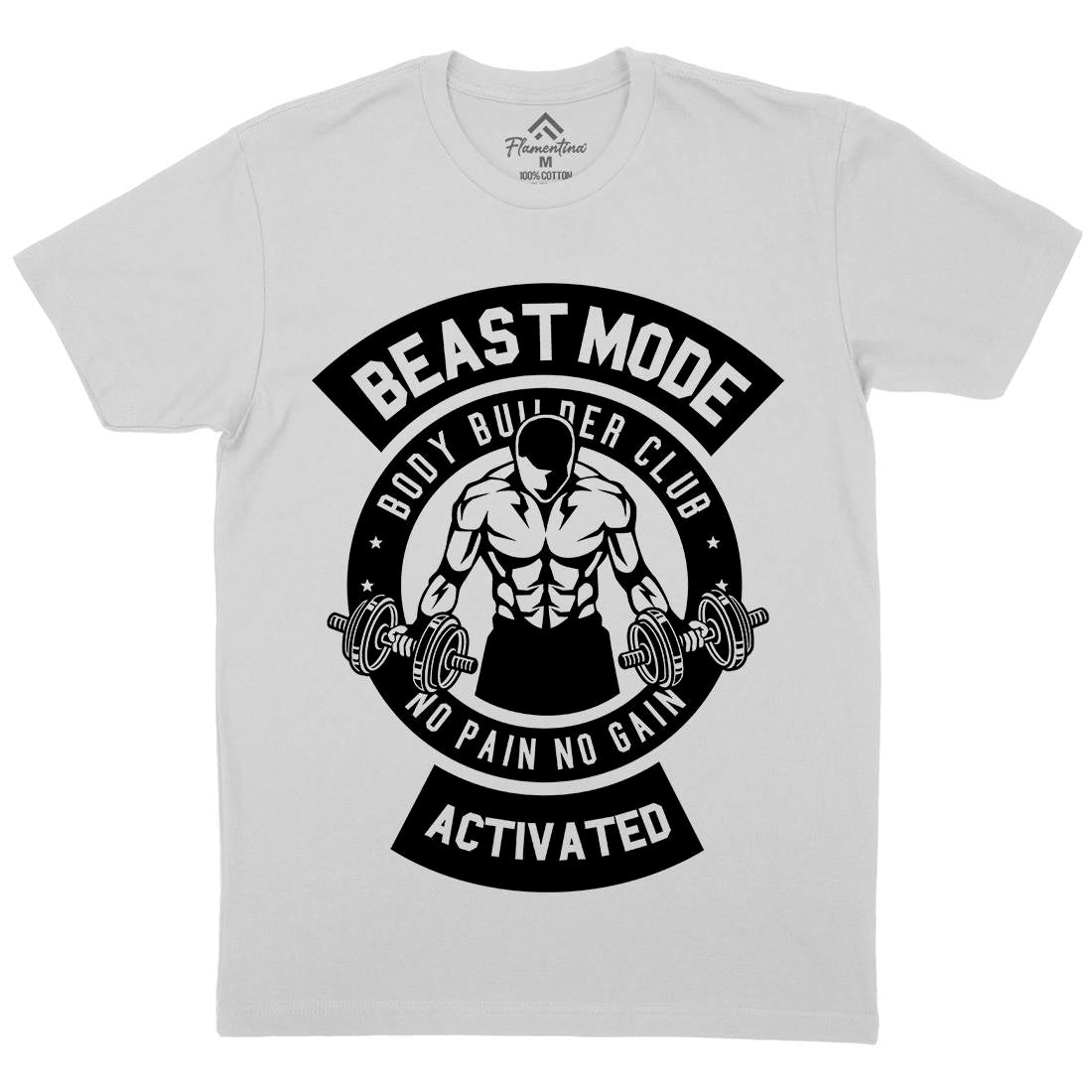 Beast Mode Activated Mens Crew Neck T-Shirt Gym B493