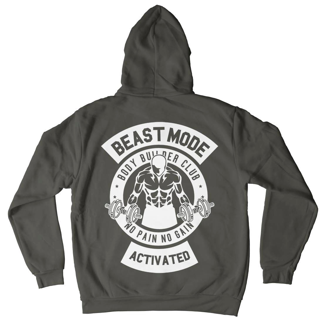 Beast Mode Activated Mens Hoodie With Pocket Gym B493
