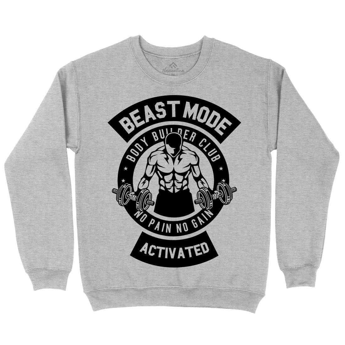 Beast Mode Activated Mens Crew Neck Sweatshirt Gym B493