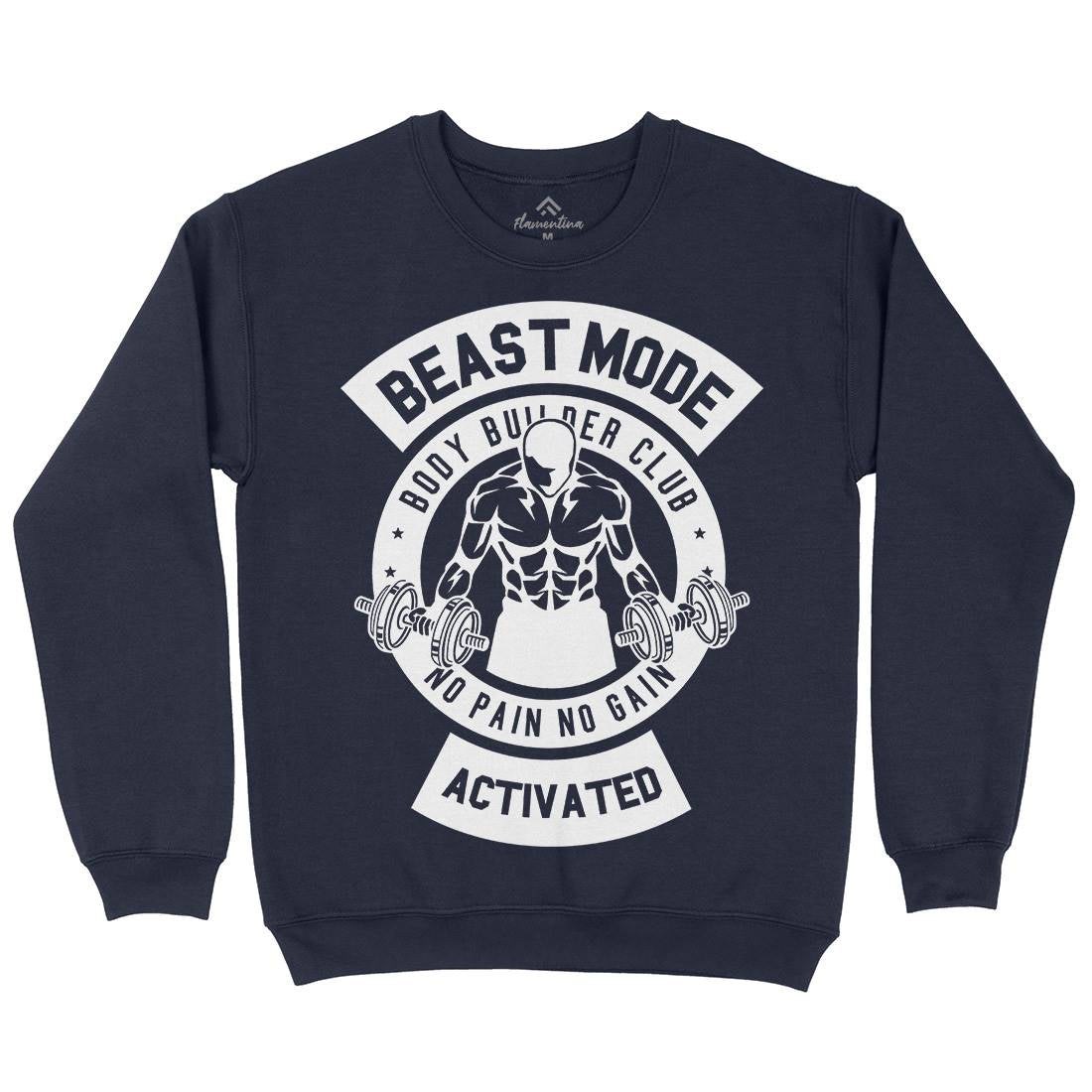 Beast Mode Activated Mens Crew Neck Sweatshirt Gym B493