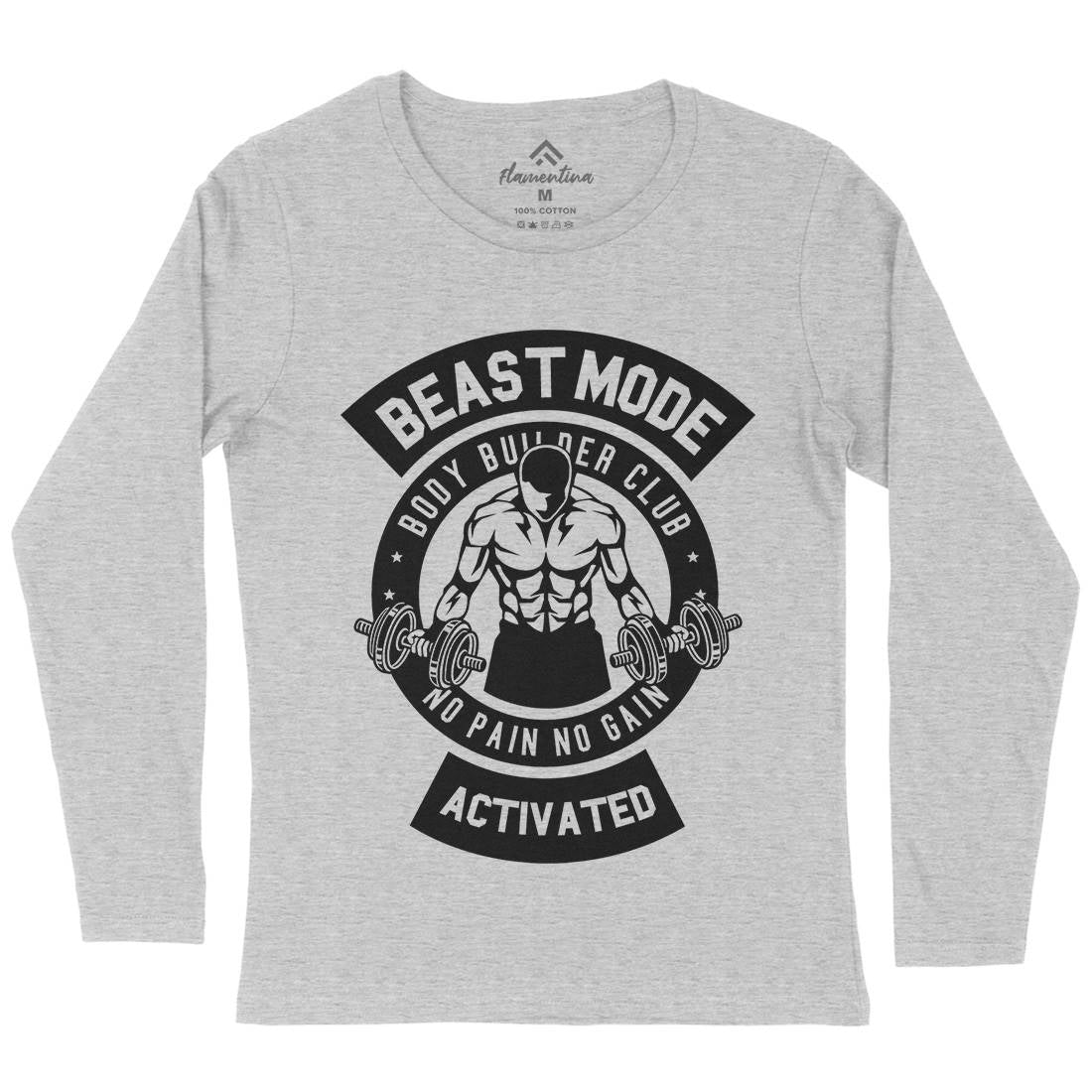 Beast Mode Activated Womens Long Sleeve T-Shirt Gym B493