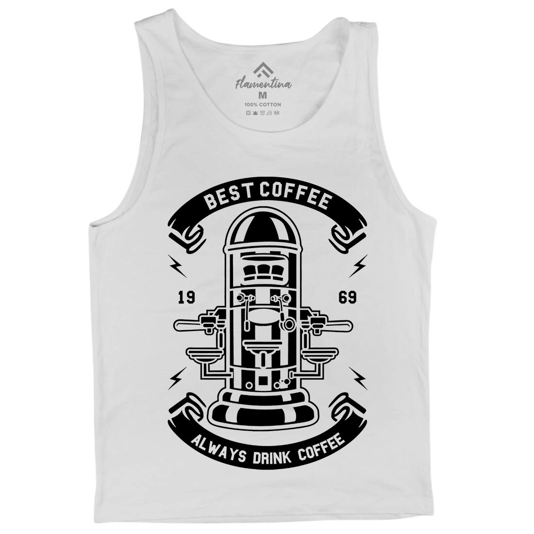 Best Coffee Mens Tank Top Vest Drinks B494