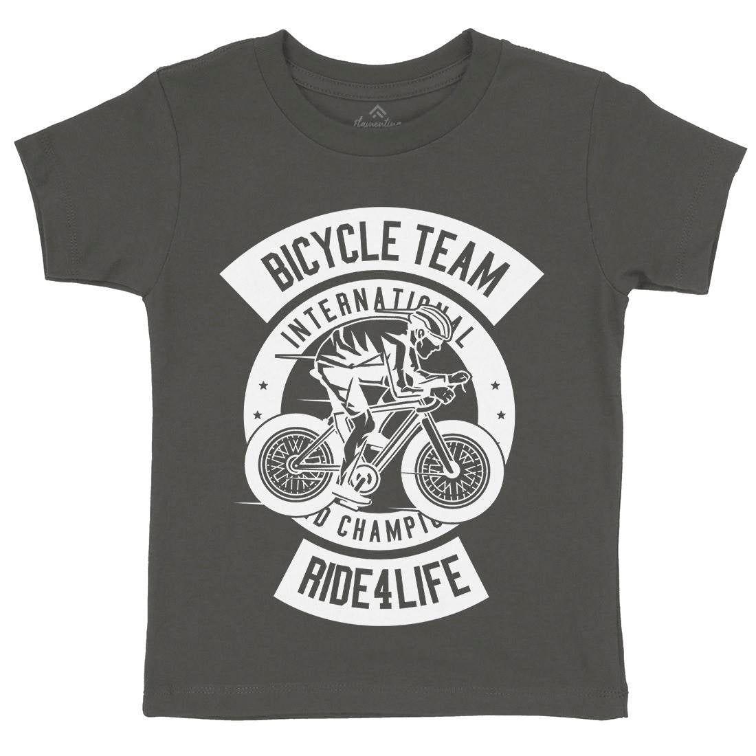 Bicycle Team Kids Crew Neck T-Shirt Bikes B495