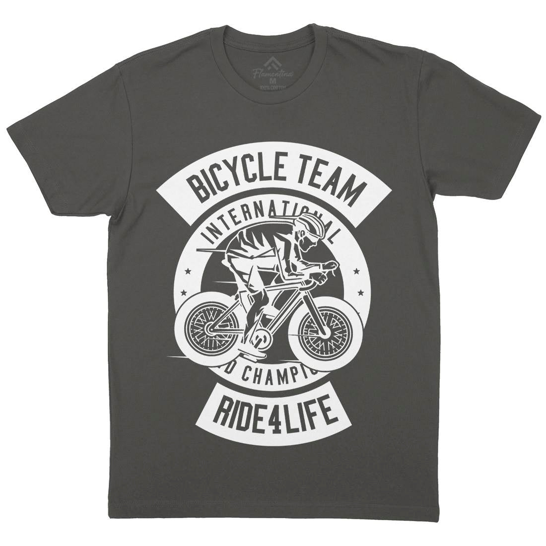 Bicycle Team Mens Crew Neck T-Shirt Bikes B495