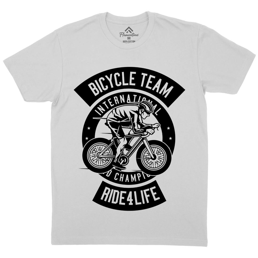 Bicycle Team Mens Crew Neck T-Shirt Bikes B495
