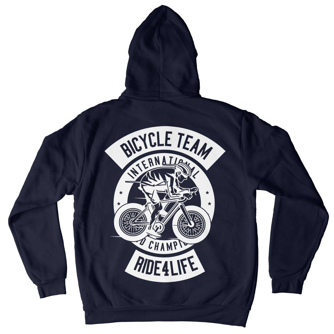 Bicycle Team Mens Hoodie With Pocket Bikes B495