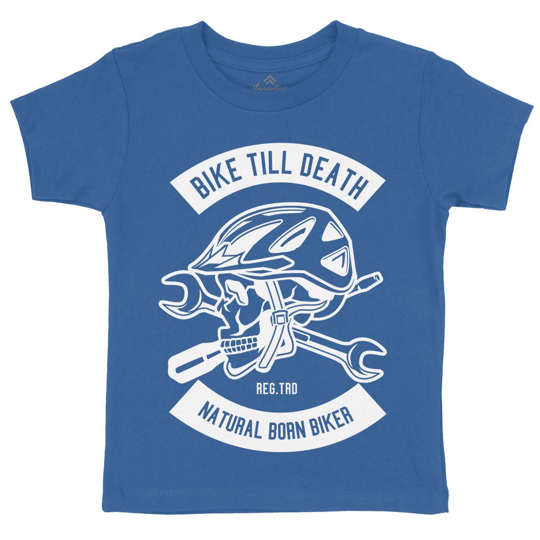 Bike Till Death Kids Organic Crew Neck T-Shirt Bikes B496