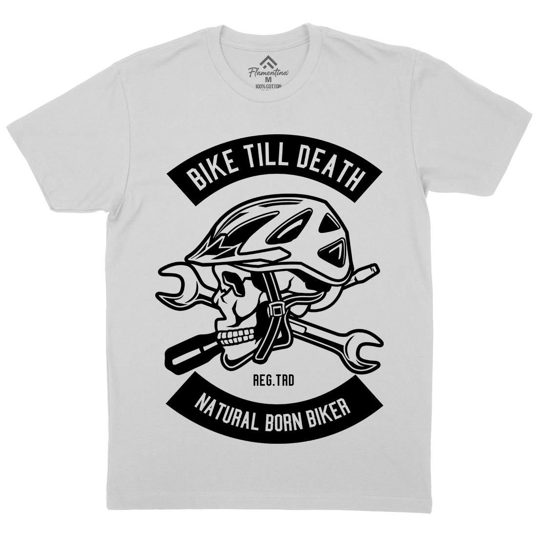 Bike Till Death Mens Crew Neck T-Shirt Bikes B496