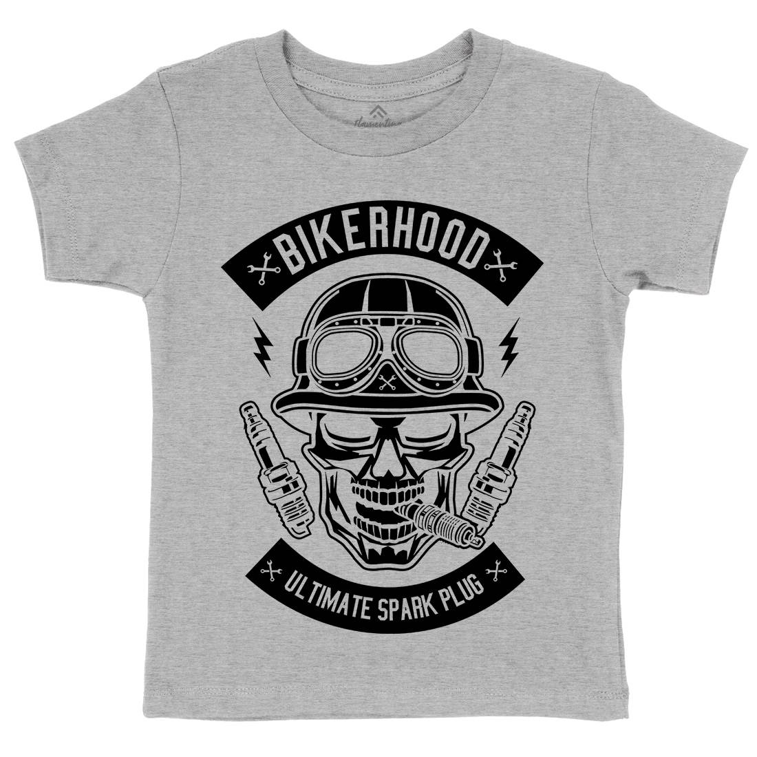 Bikerhood Kids Organic Crew Neck T-Shirt Bikes B497