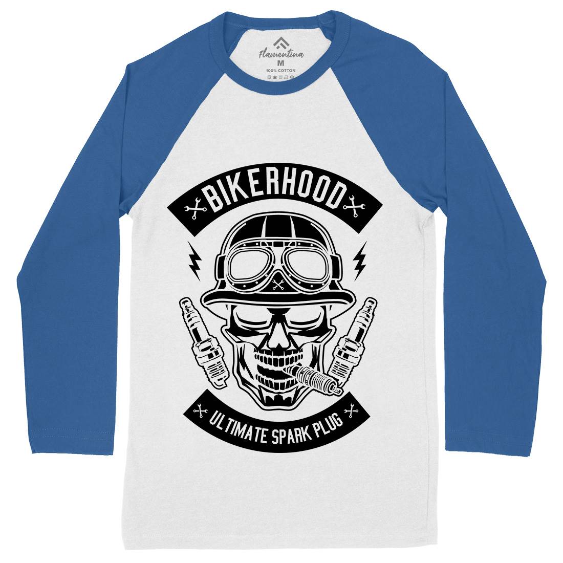 Bikerhood Mens Long Sleeve Baseball T-Shirt Bikes B497