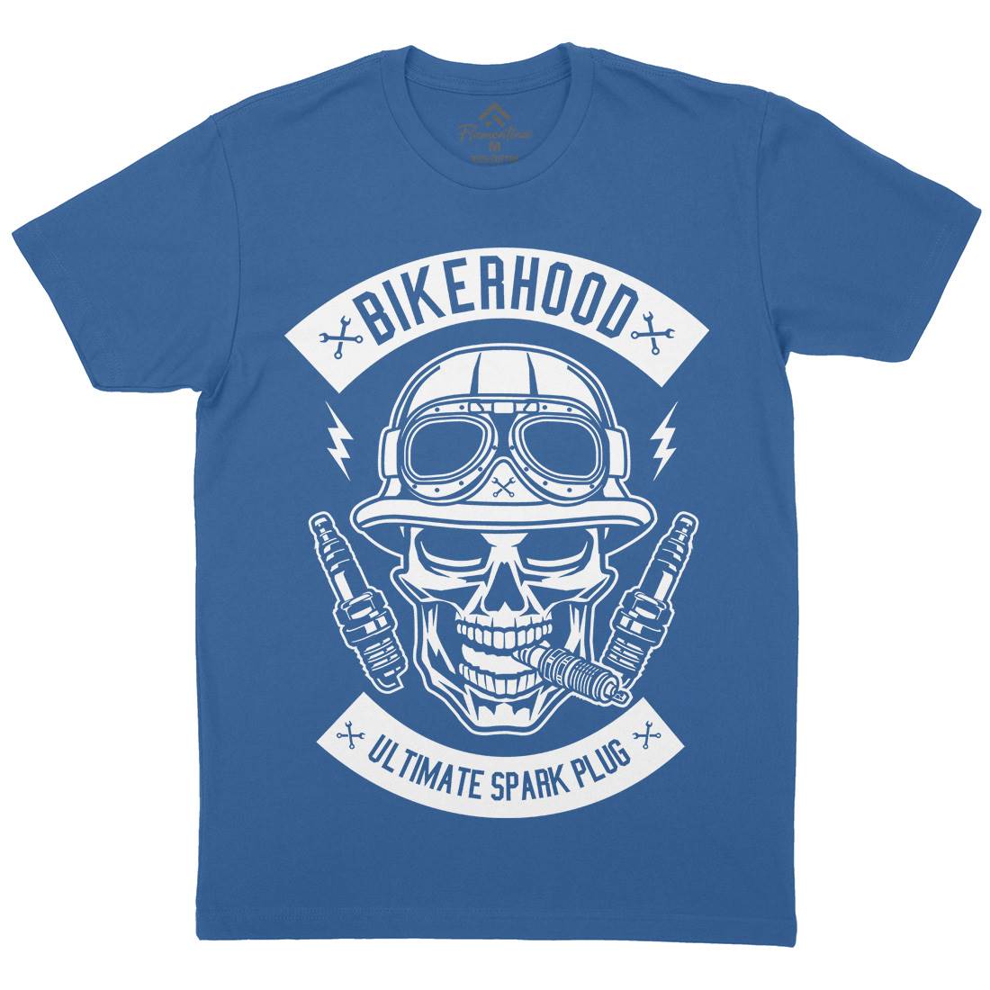 Bikerhood Mens Organic Crew Neck T-Shirt Bikes B497