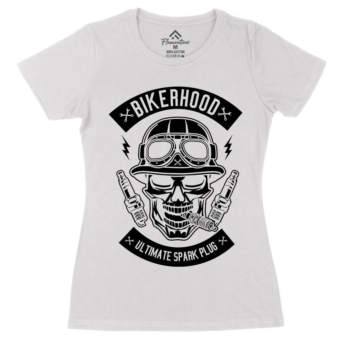 Bikerhood Womens Organic Crew Neck T-Shirt Bikes B497