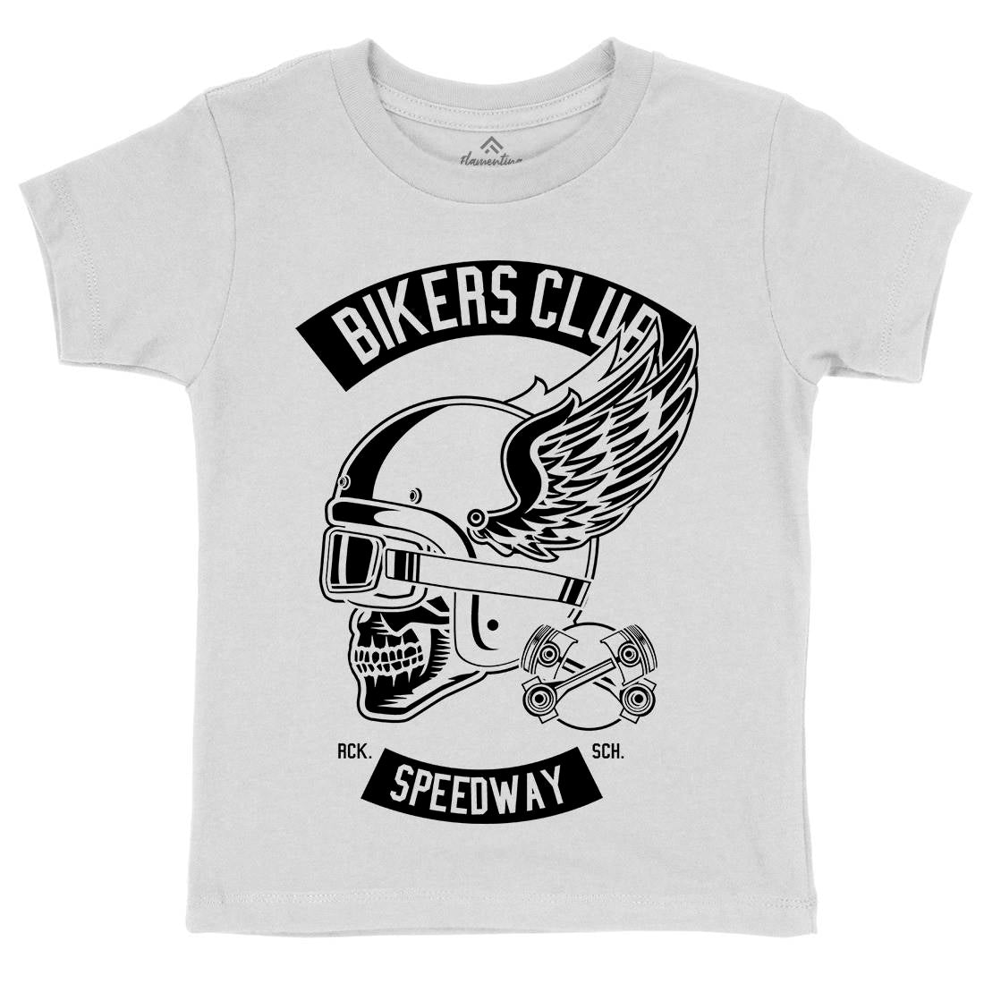 Bikers Club Kids Organic Crew Neck T-Shirt Bikes B498