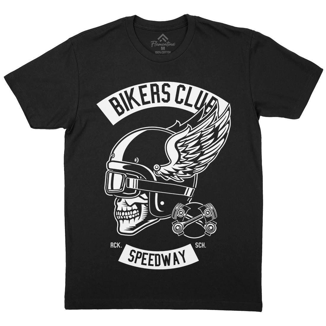 Bikers Club Mens Crew Neck T-Shirt Bikes B498