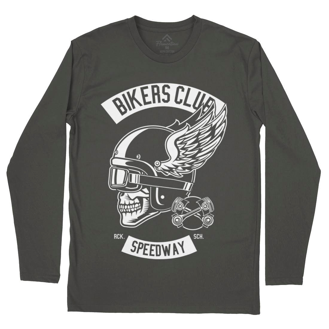 Bikers Club Mens Long Sleeve T-Shirt Bikes B498
