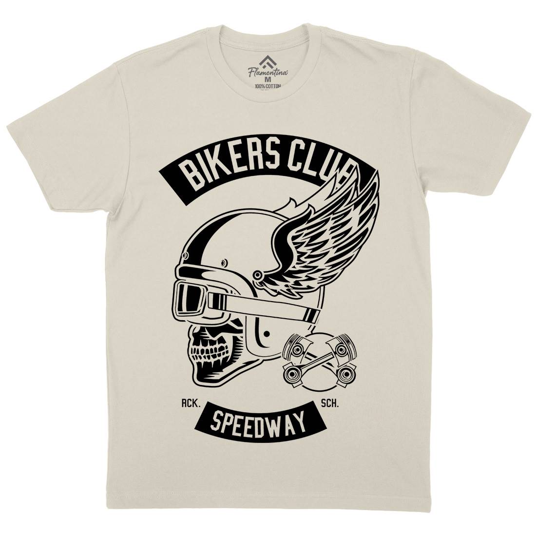 Bikers Club Mens Organic Crew Neck T-Shirt Bikes B498