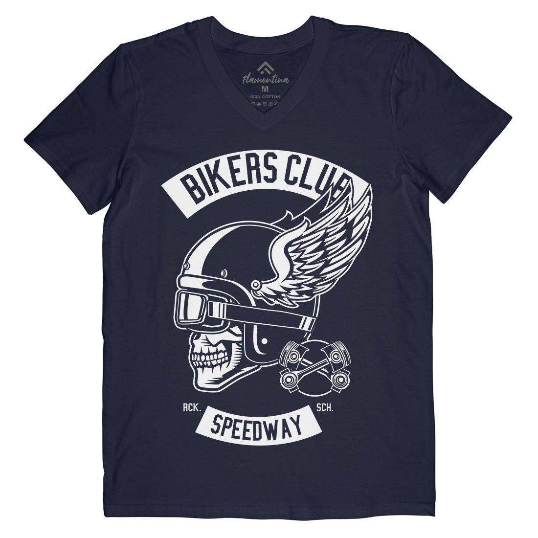 Bikers Club Mens V-Neck T-Shirt Bikes B498