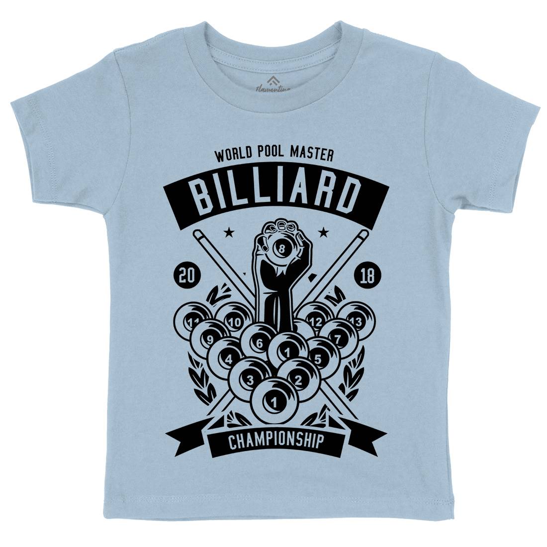 Billiard Championship Kids Crew Neck T-Shirt Sport B499