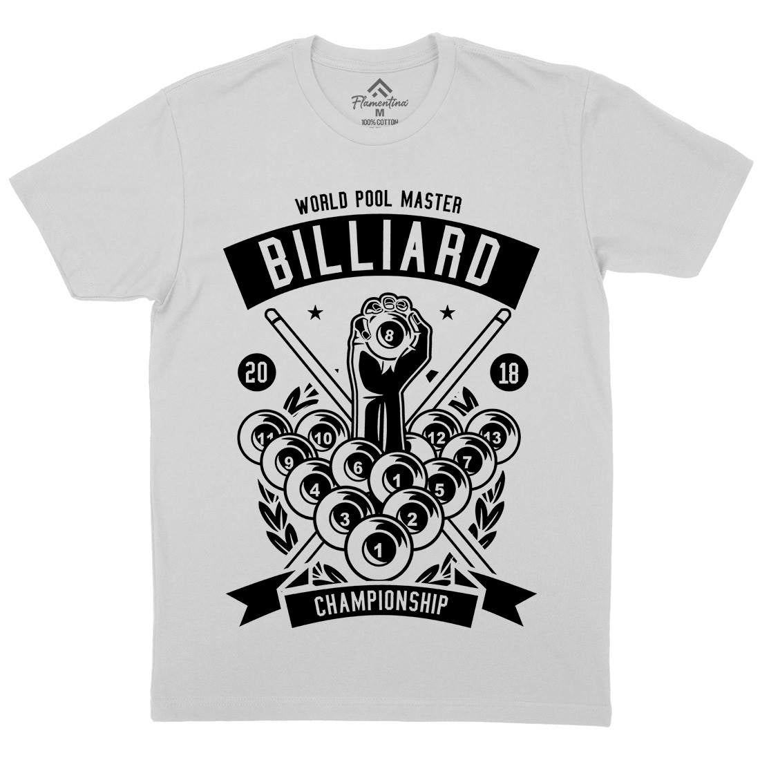 Billiard Championship Mens Crew Neck T-Shirt Sport B499