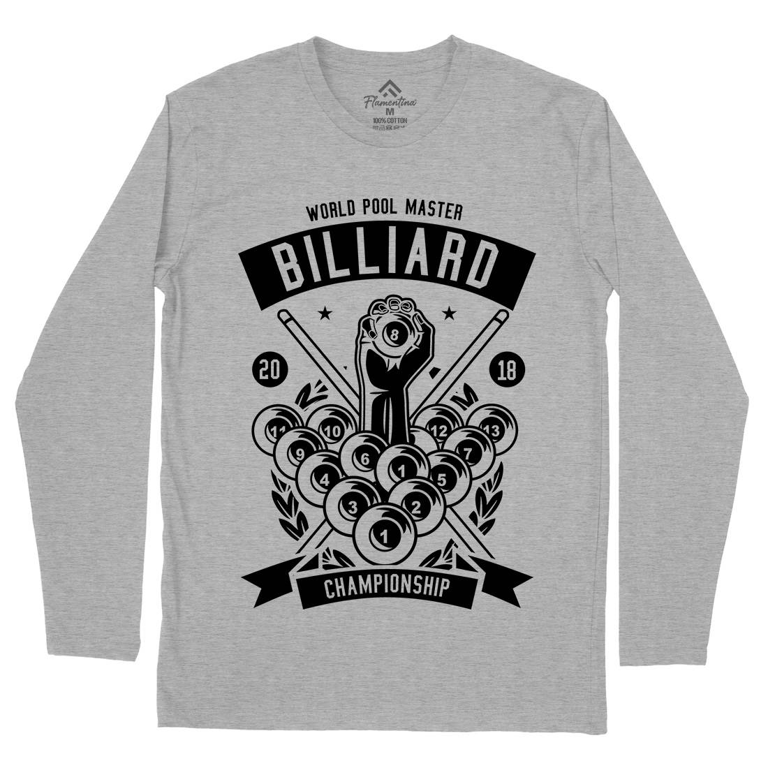 Billiard Championship Mens Long Sleeve T-Shirt Sport B499