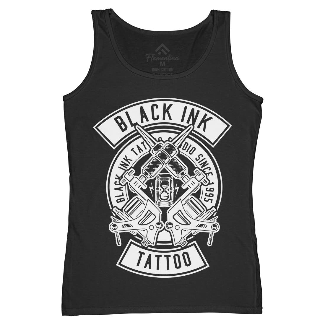Black Ink Womens Organic Tank Top Vest Tattoo B500