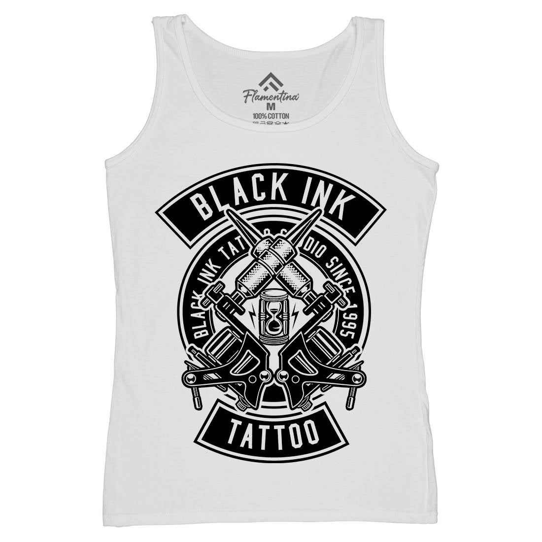 Black Ink Womens Organic Tank Top Vest Tattoo B500