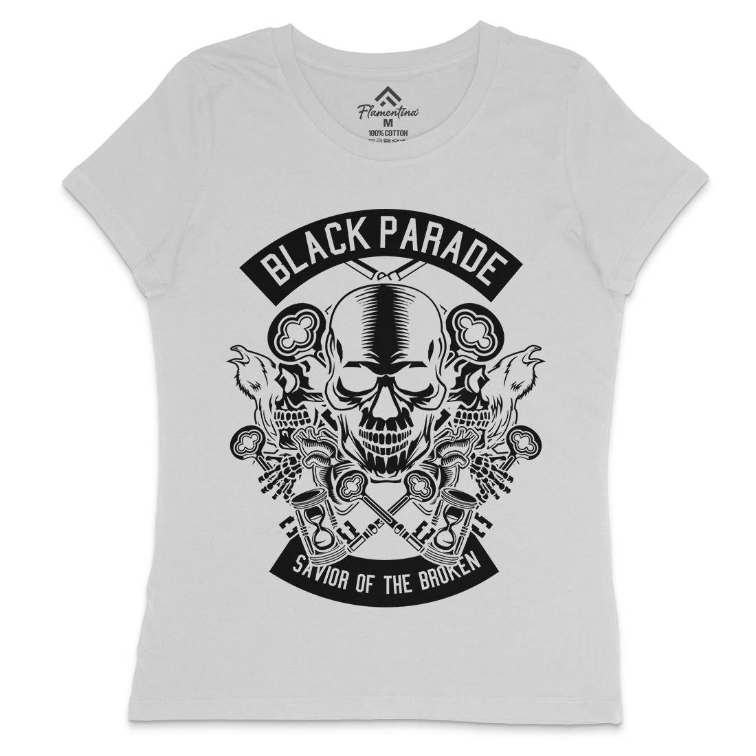 Black Parade Womens Crew Neck T-Shirt Horror B501