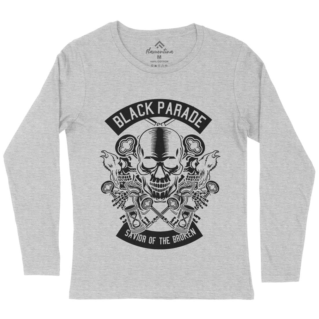 Black Parade Womens Long Sleeve T-Shirt Horror B501