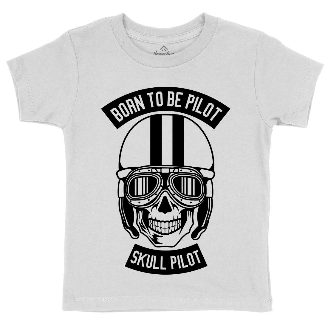Born To Be Pilot Kids Organic Crew Neck T-Shirt Vehicles B502