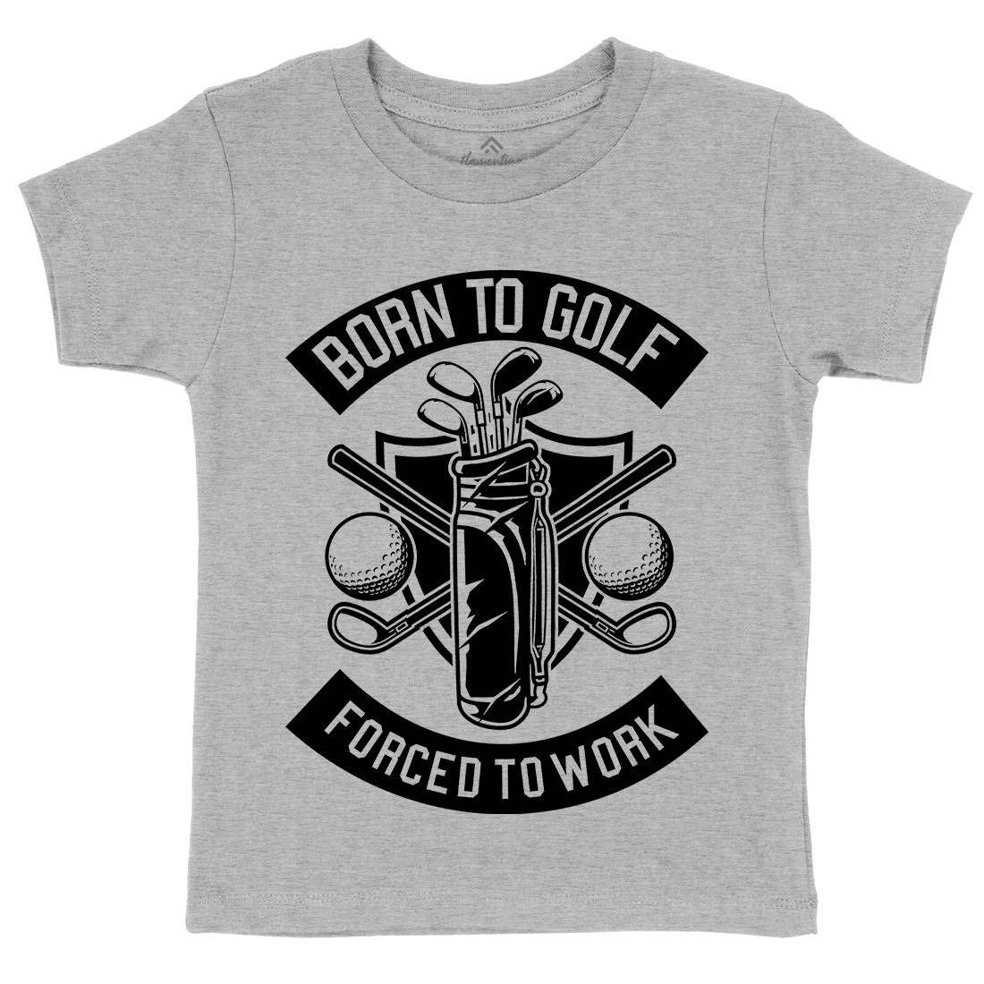 Born To Golf Kids Organic Crew Neck T-Shirt Sport B504