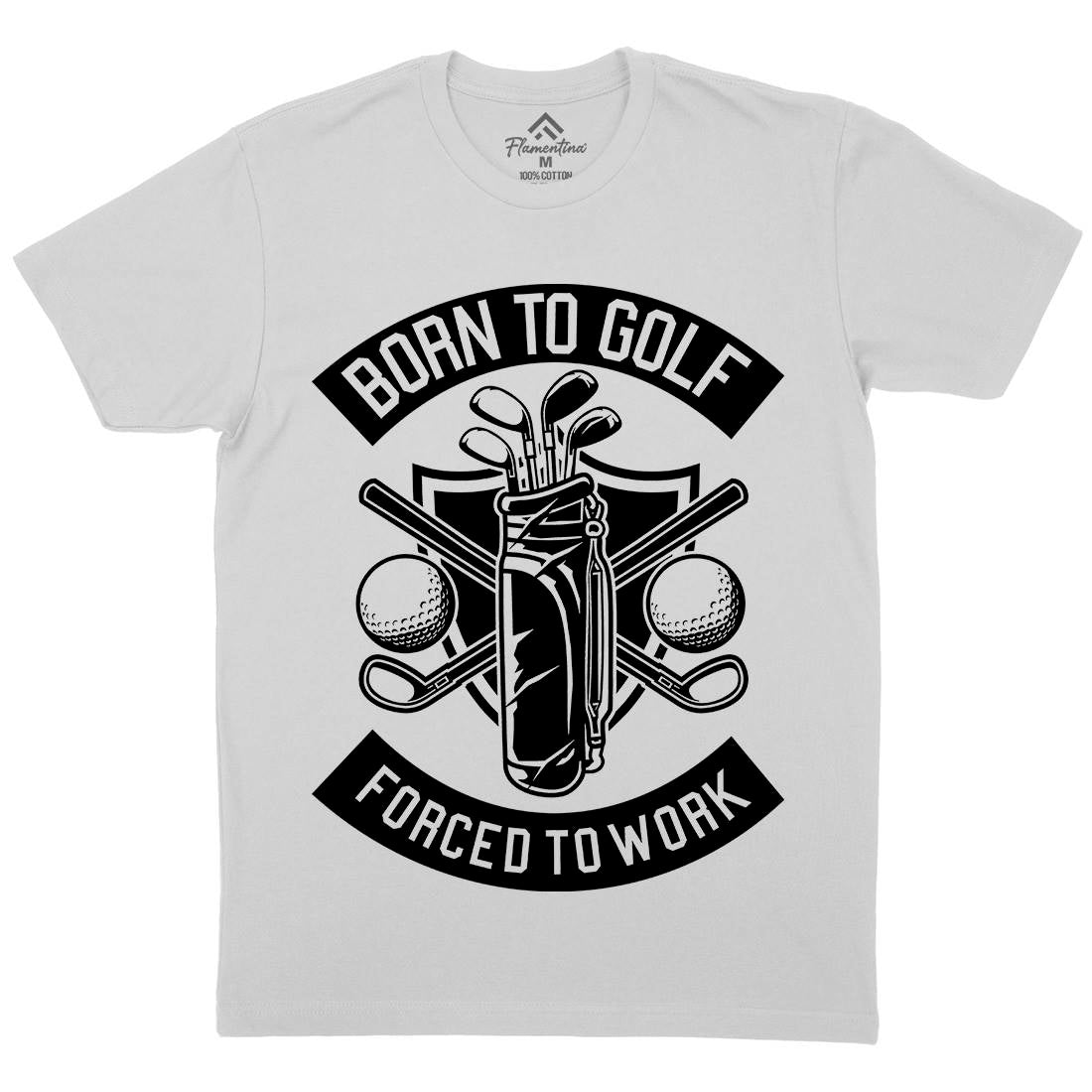 Born To Golf Mens Crew Neck T-Shirt Sport B504