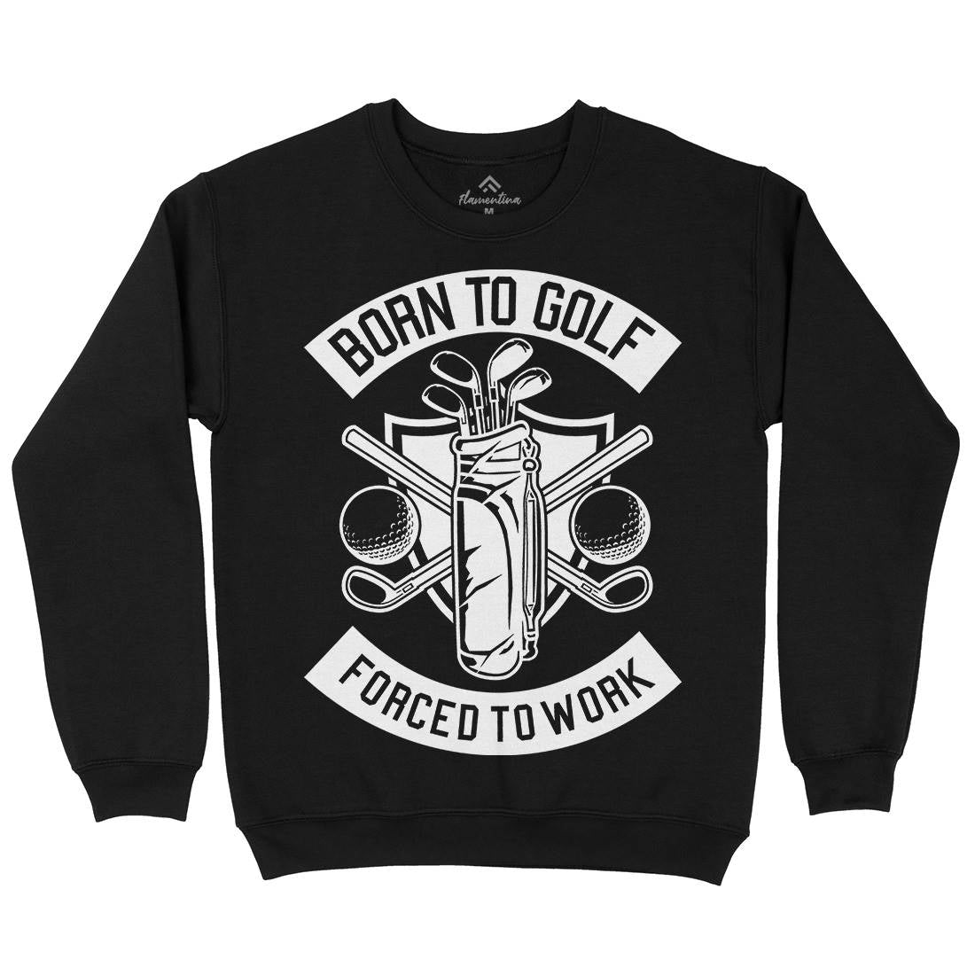 Born To Golf Mens Crew Neck Sweatshirt Sport B504