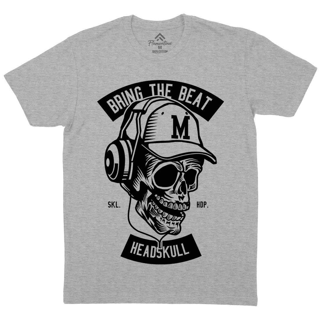Bring The Beat Mens Organic Crew Neck T-Shirt Music B506