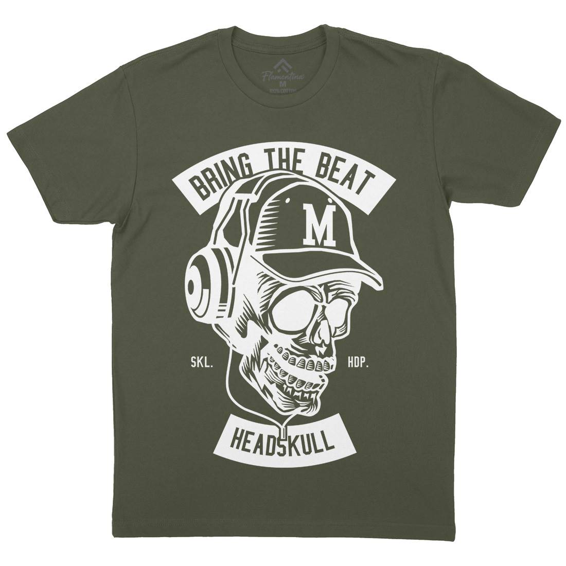 Bring The Beat Mens Organic Crew Neck T-Shirt Music B506