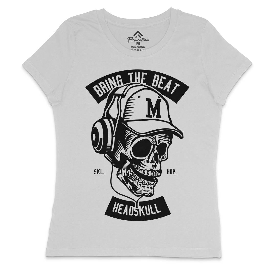 Bring The Beat Womens Crew Neck T-Shirt Music B506