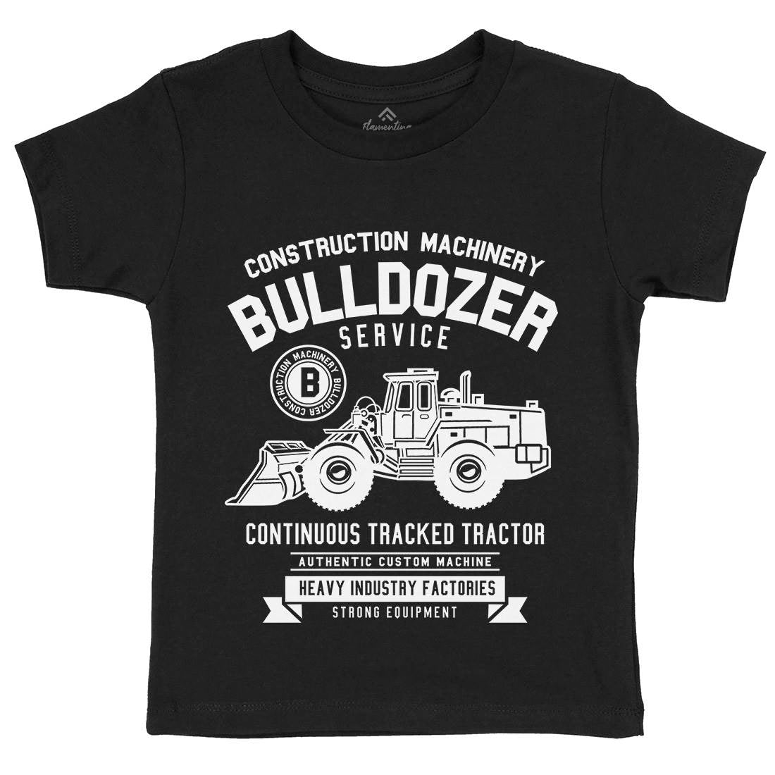 Bulldozer Kids Crew Neck T-Shirt Vehicles B507