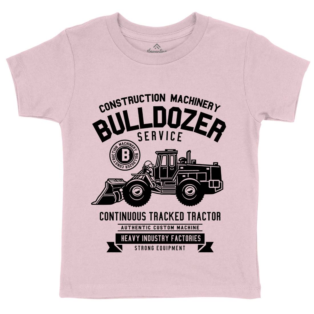 Bulldozer Kids Crew Neck T-Shirt Vehicles B507