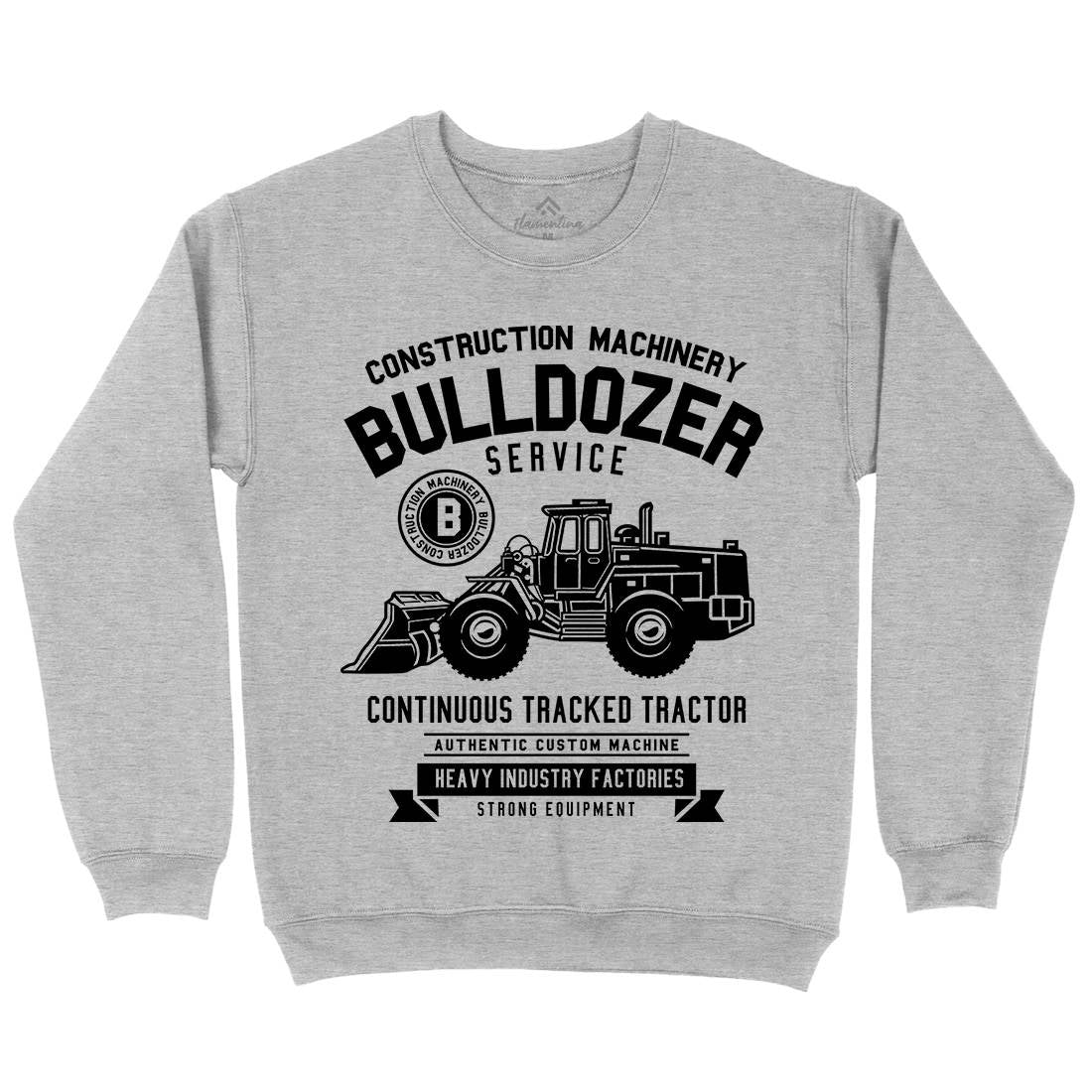 Bulldozer Kids Crew Neck Sweatshirt Vehicles B507