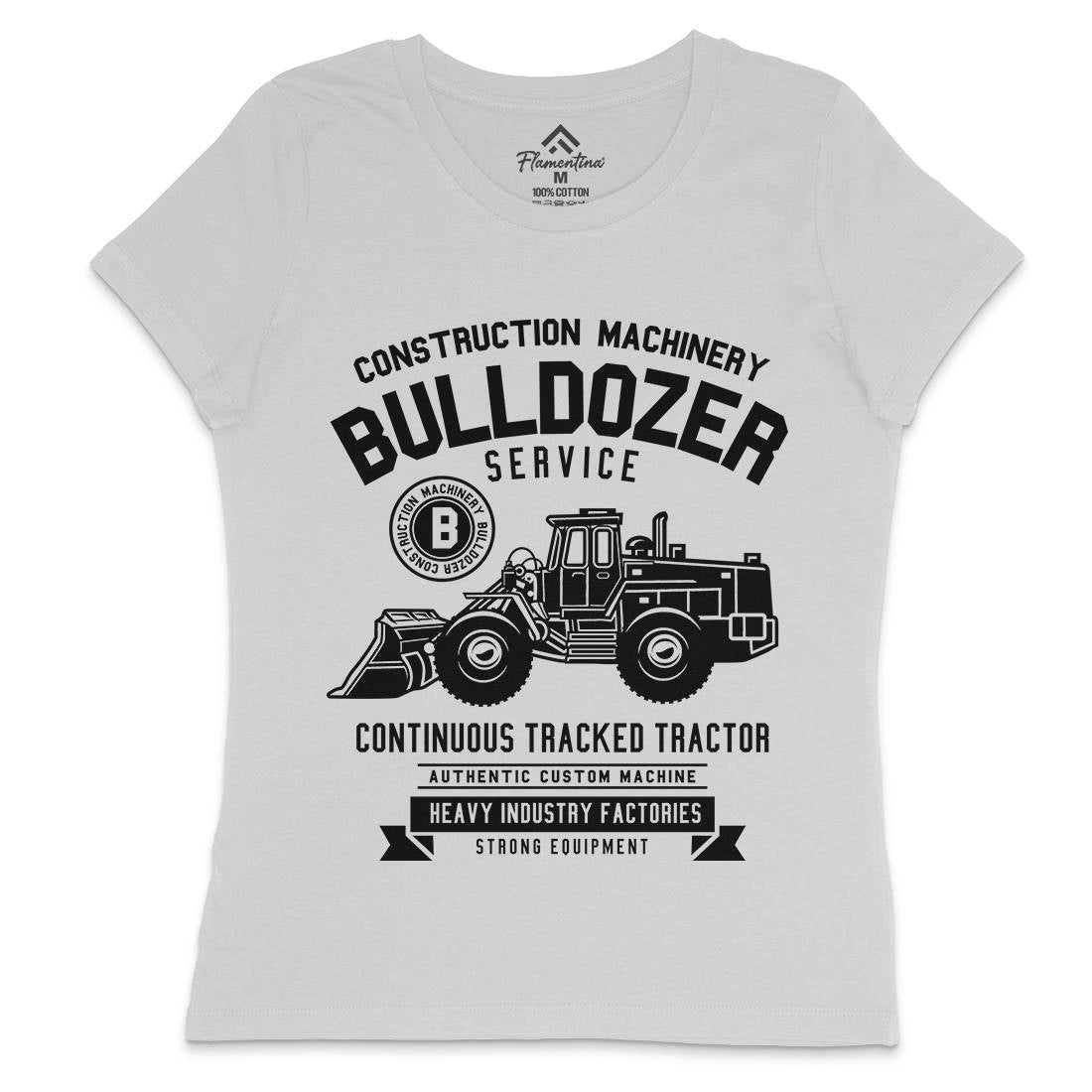 Bulldozer Womens Crew Neck T-Shirt Vehicles B507