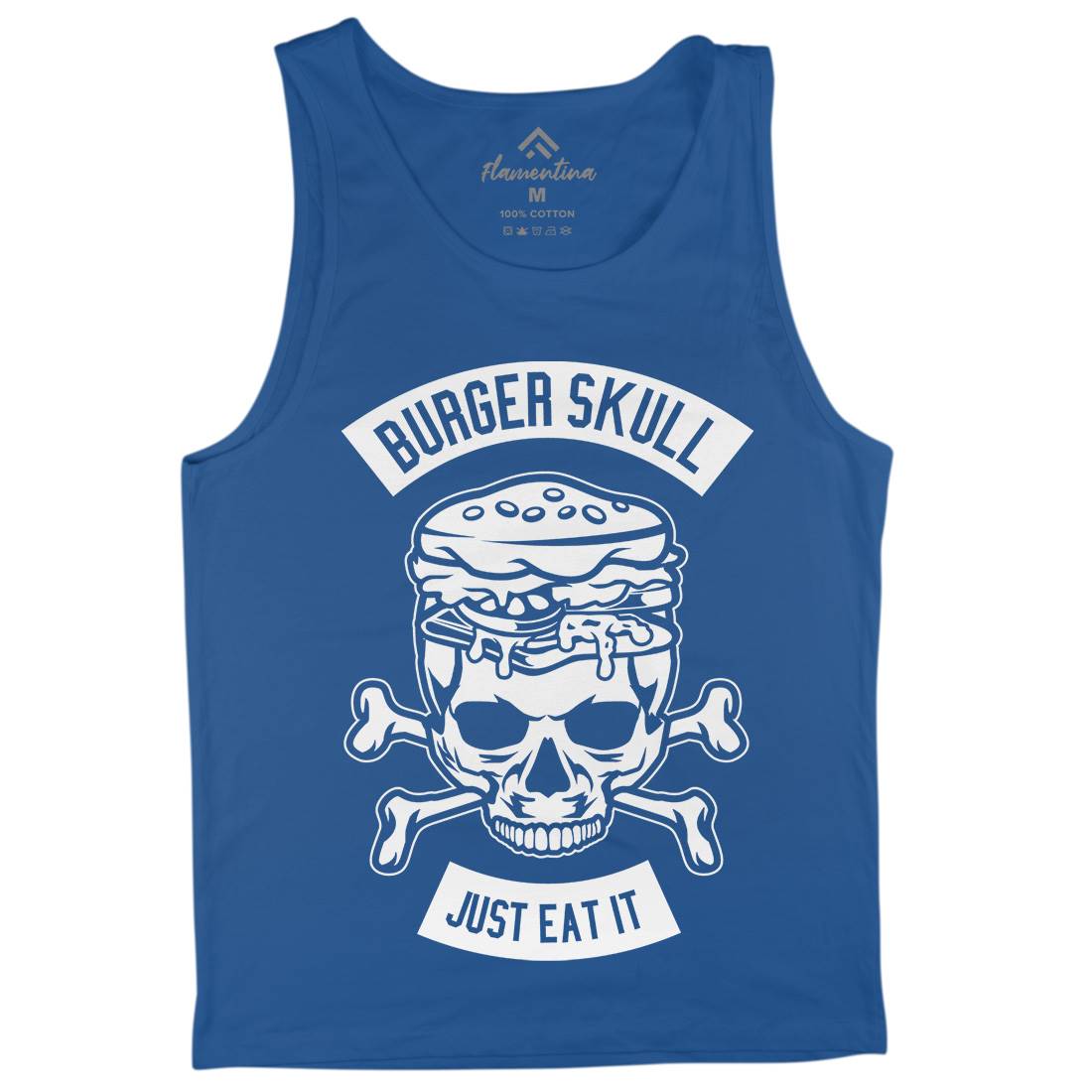 Burger Skull Mens Tank Top Vest Food B508