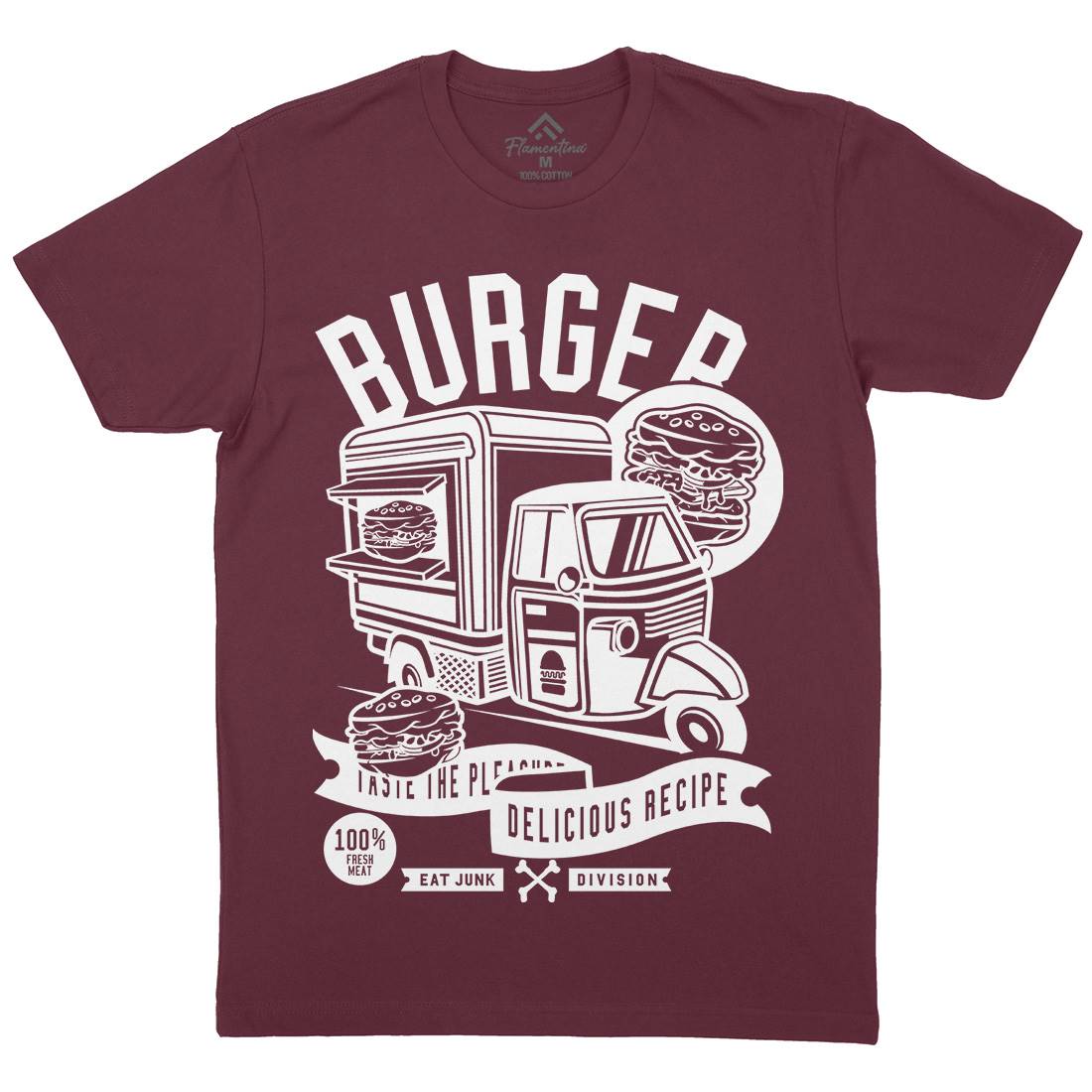 Burger Van Mens Crew Neck T-Shirt Food B509