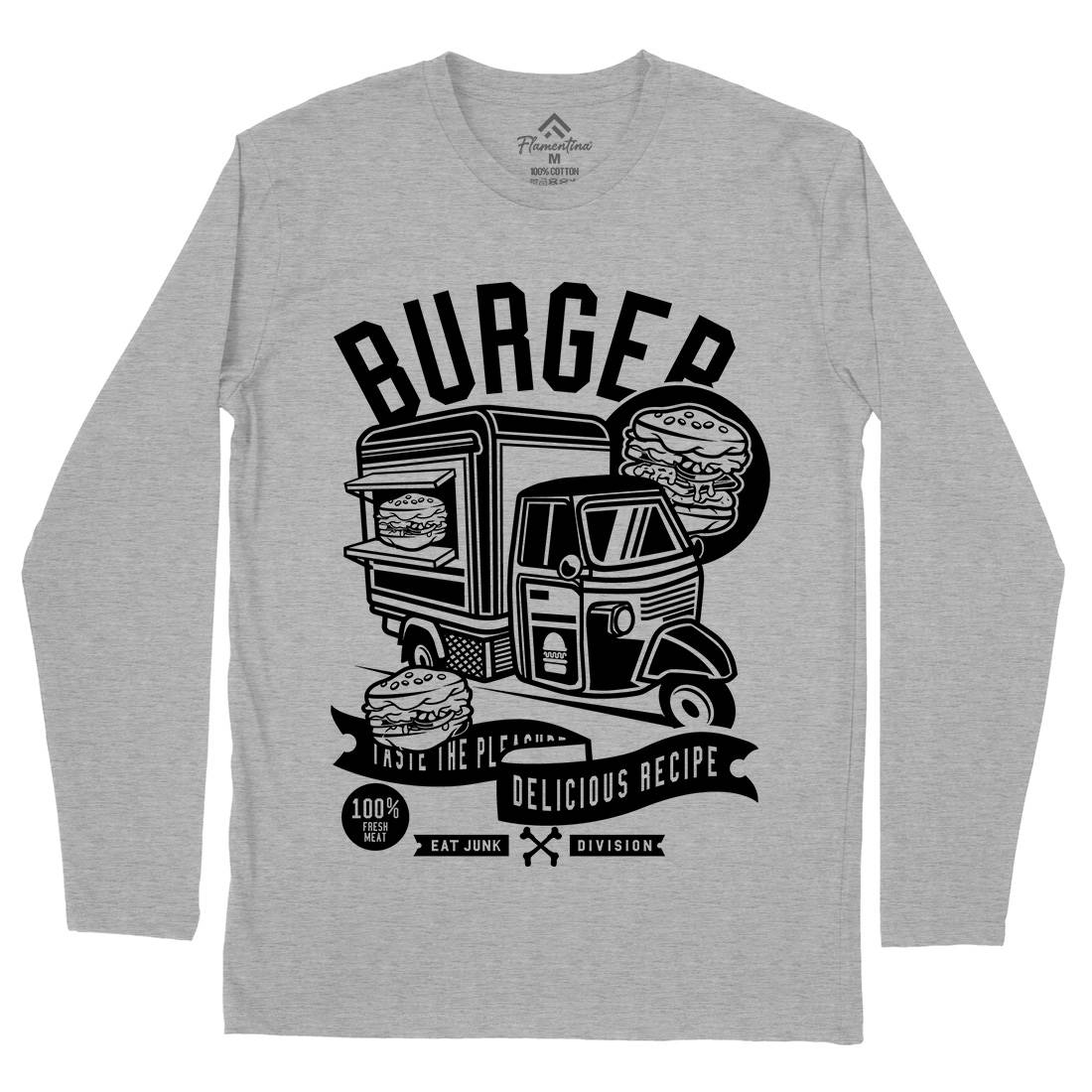 Burger Van Mens Long Sleeve T-Shirt Food B509