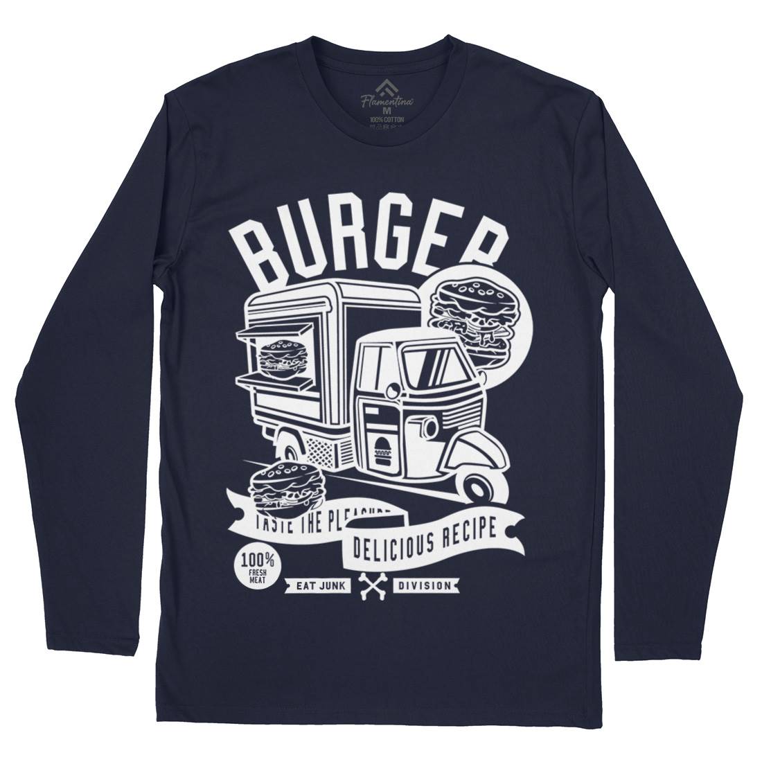 Burger Van Mens Long Sleeve T-Shirt Food B509