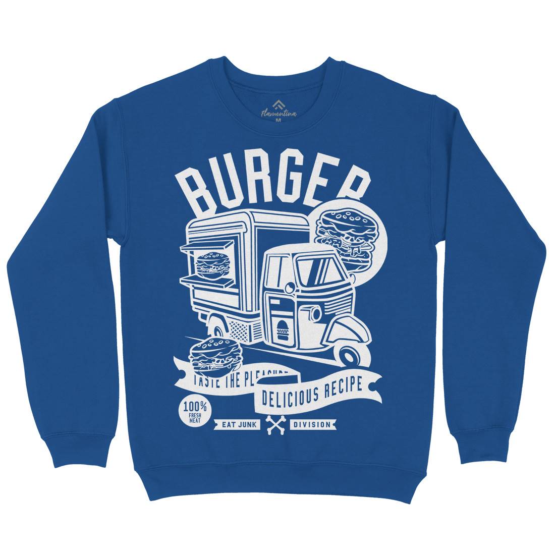 Burger Van Kids Crew Neck Sweatshirt Food B509