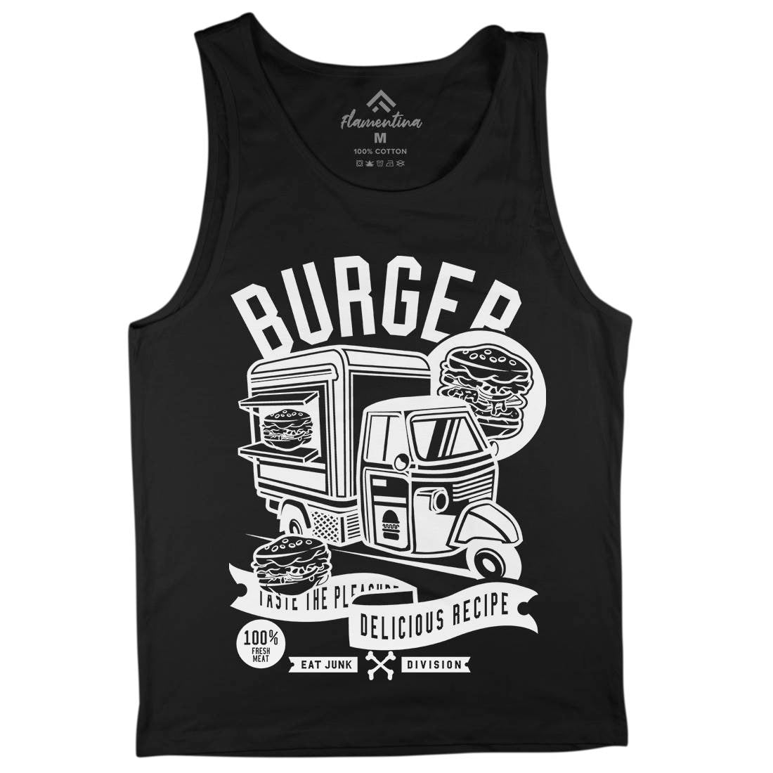 Burger Van Mens Tank Top Vest Food B509