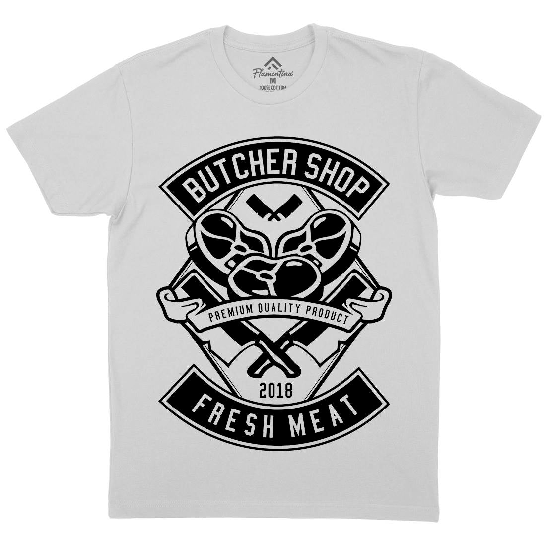 Butcher Mens Crew Neck T-Shirt Food B510