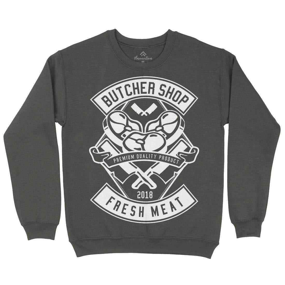 Butcher Mens Crew Neck Sweatshirt Food B510