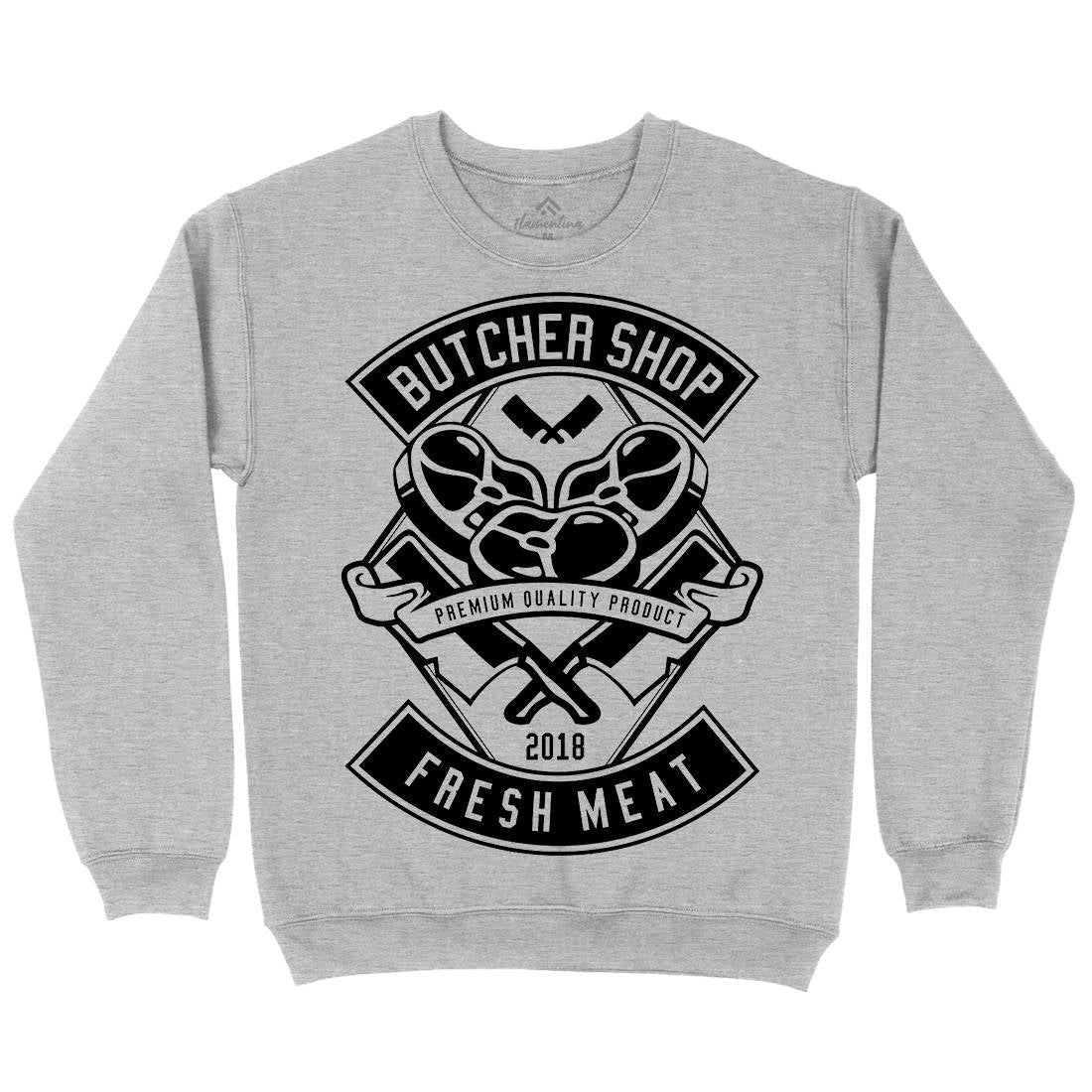 Butcher Mens Crew Neck Sweatshirt Food B510